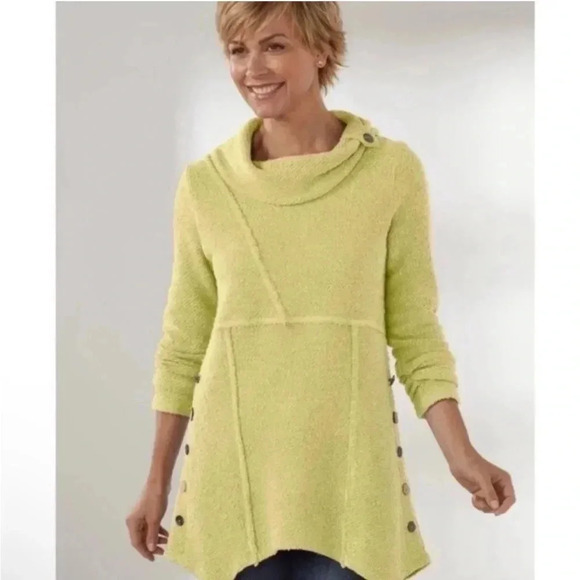 Soft Surroundings Cowl Neck Asymmetrical Sweater SP - Picture 1 of 7